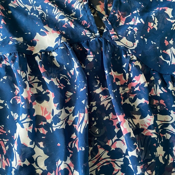 Women’s Babydoll Style V neck Sheer Blouse Sz XL - Picture 6 of 9